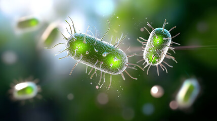 Exploring the intricacies of bacterial mutation a digital illustration of microbial evolution and adaptation