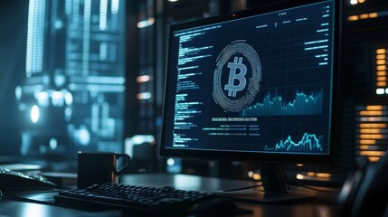 Obraz premium A ransomware attack notification on a computer screen, with a demand for cryptocurrency payments in exchange for unlocking files.