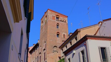 torre storica, treviso, italia, 21 settembre 2024, historical tower, treviso, italy, 21st september 2024