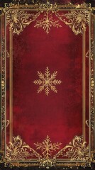 Obraz premium The mockup features a lovely holiday invitation decorated with snowflakes and ornaments