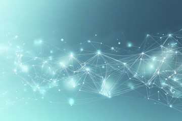 Abstract Network Background with Glowing Lines and Dots