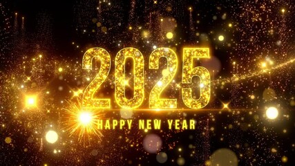 happy new year eve 2025 celebration video - Powered by Adobe