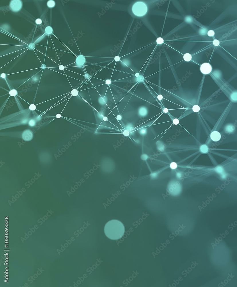 Wall mural abstract network connection - digital art background