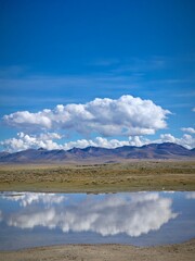 Clouds and reflections in the lake