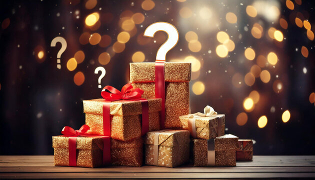 プレゼントボックスの中身はなんだろう?クエスチョンマーク