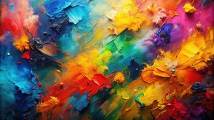 Abstract vibrant art painting texture with colorful and rough multicolored elements, abstract, art, painting, texture