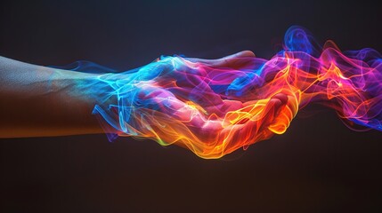 Abstract Fire and Ice Hand