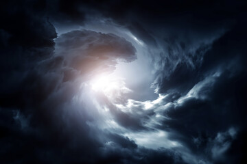 Blurred Whirlwind in the Clouds