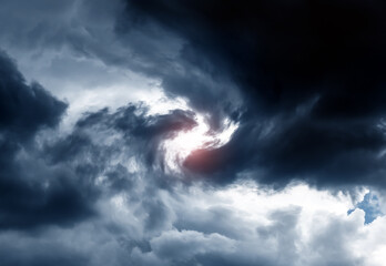Blurred Whirlwind in the Clouds