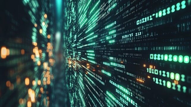binary code and technology background