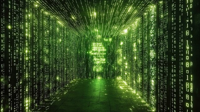 binary code and technology background