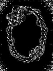 black and white frame black ground 