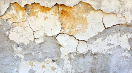 Obraz premium Cracked Wall Texture Abstract Crack Image Heavy Frost, depicting a weathered surface with cracks and peeling paint, showcasing the passage of time and the beauty of decay.