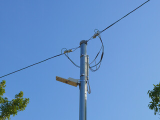 公園内のシンプルな街灯