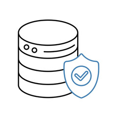 data protection concept line icon. Simple element illustration. data protection concept outline symbol design.