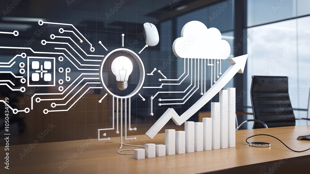 Leinwandbilder Exploring the dynamics of digital transformation the role of technology in business growth and innovation for the future