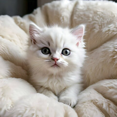 Obraz premium kitten sleeping on the pillow