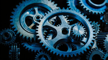 Metal durable gears, working clock mechanism