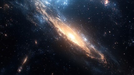 Fototapeta premium Spiral Galaxy in the Vastness of Space