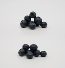 Fresh Blueberries on White Background