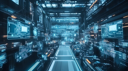 Futuristic data corridor