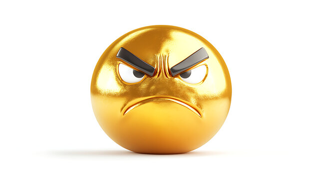 3D face angry emojii