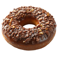 Chocolate Donut Peanuts isolated on white background ,
Donut Peanuts choco isolated on white background