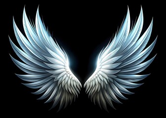 Obraz premium Stunning Ethereal Wings Graceful Light Radiance Angelic Design Heavenly Artistry Symbolism Spirituality