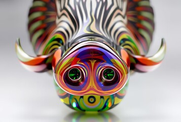 Vibrant Glass Wild Boar Nose A boar's nose captured in vibrant g