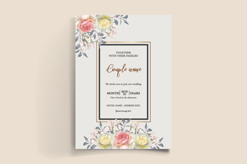 BRIDAL SHOWER FLORAL INVITATION TEMPLATE