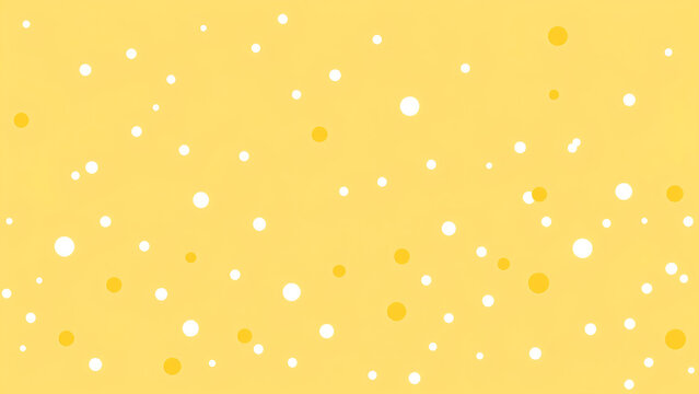 Playful pattern of white and yellow circles on a bright yellow background for cheerful designs