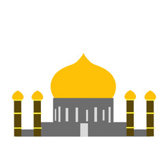 Obraz premium The Beautiful Gold Mosque illustration 