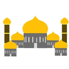 The Beautiful Gold Mosque illustration

