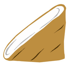 Fototapeta premium Tofu Indonesian traditional food illustration