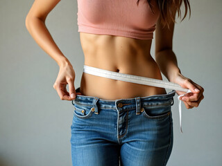 Image of a woman reaching her personal best in weight loss.