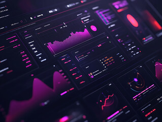 Obraz premium Futuristic data dashboard