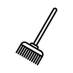 Broom icon Flat fill set collection