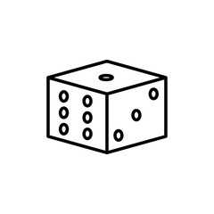Dice Icon Flat fill set collection