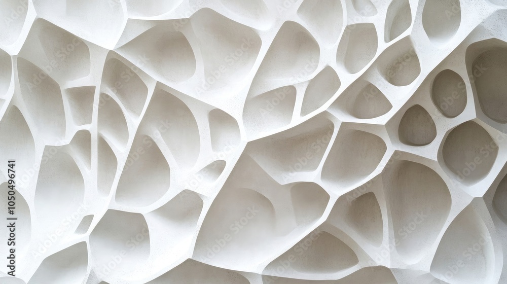Poster generative ai image of a white textured geometric background featuring intricate lines and shadows