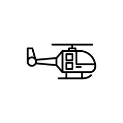 Helicopter icon Flat fill set collection
