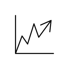 Line Chart Icon Flat fill set collection