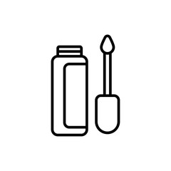 Lip gloss icon Flat fill set collection