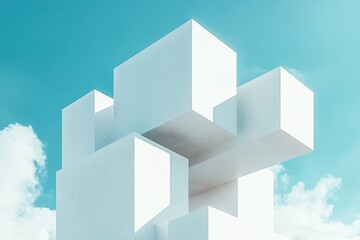 Fototapeta premium white clouds over blue sky