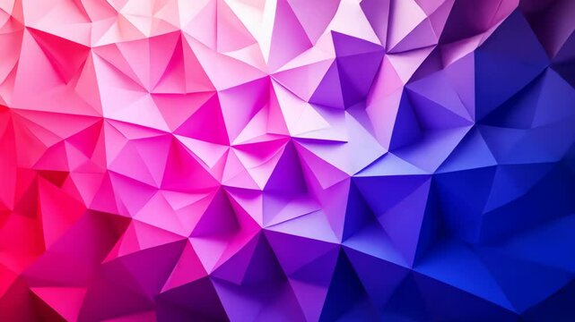A colorful geometric pattern with shades of pink, purple, and blue