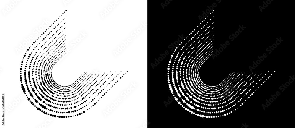 Wall mural modern abstract background. halftone dots in circle form. letter c like logo, icon or design element