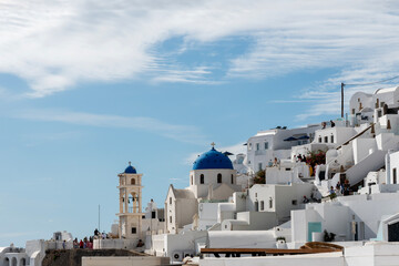 Naklejka premium Fira, picturesque town on the island of Santorini, Greece.