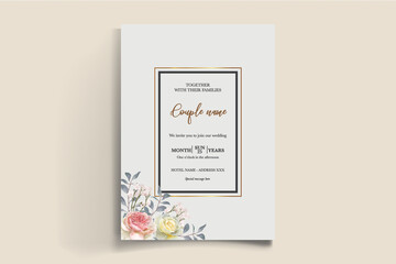 BRIDAL SHOWER FLORAL INVITATION TEMPLATE