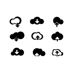 cloud icons set