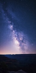 Milky Way Over Canyon: A Starry Night Landscape