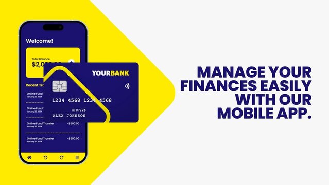 Credit Card Finance Fintech Bank App Promotion